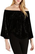 Women's Kane Karen Off The Shoulder Velvet Top - Black