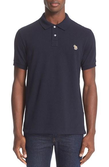 Men's Ps Paul Smith Zebra Patch Polo - Blue