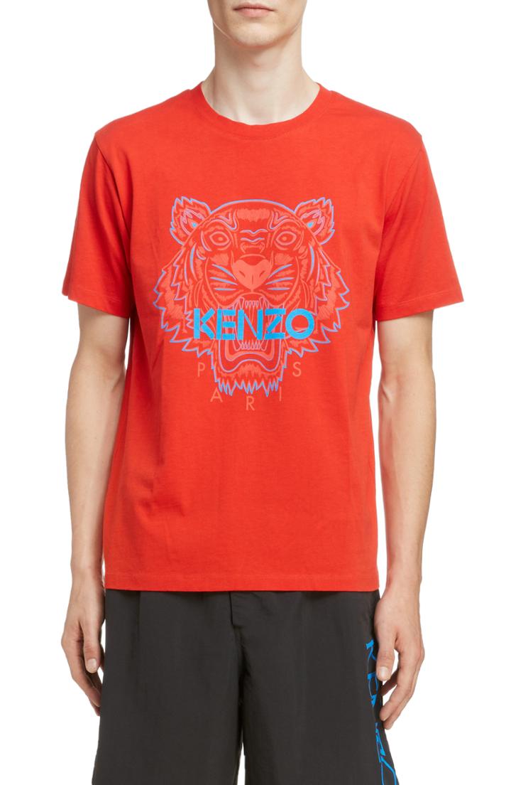 Men's Kenzo Tiger Crest T-shirt - Red