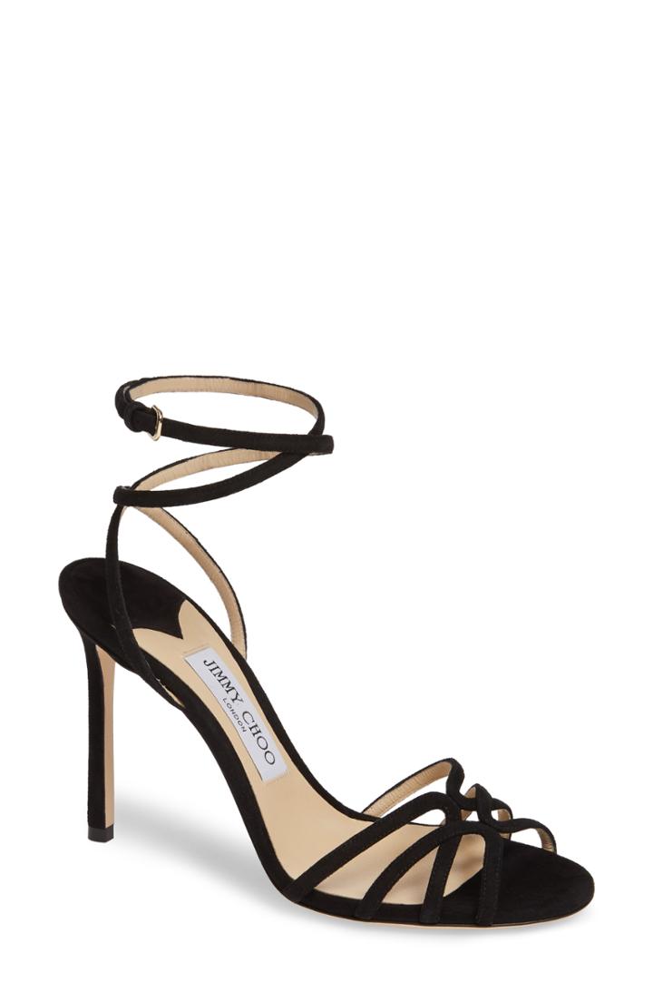 Women's Jimmy Choo Mimi Ankle Strap Sandal Us / 38eu - Black