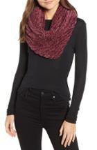 Women's Trouve Chenille Infinity Scarf, Size - Burgundy
