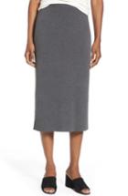 Women's Eileen Fisher Wool Knit Pencil Skirt, Size - Brown