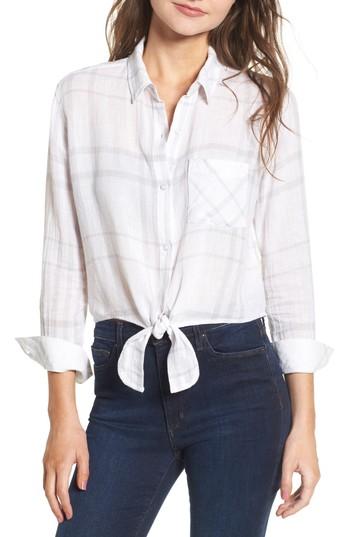 Women's Rails Val Tie Front Top - White