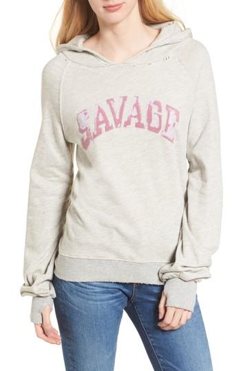 Women's Pam & Gela Savage Hobo Hoodie - Grey