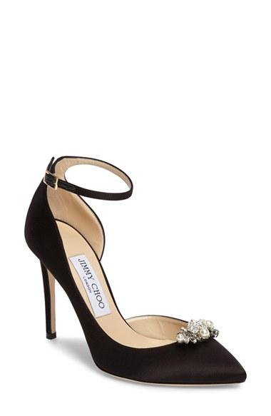 Women's Jimmy Choo Rose D'orsay Pump With Jeweled Clip