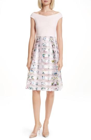 Women's Ted Baker London Lulou Unity Floral Off The Shoulder Dress - Pink