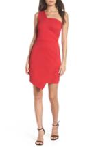 Women's Fraiche By J One Shoulder Jersey Dress - Red