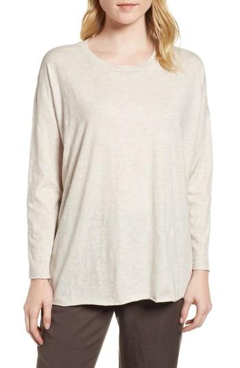 Women's Eileen Fisher Organic Cotton Tunic, Size - Beige
