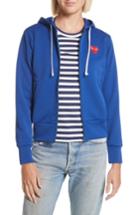 Women's Comme Des Garcons Play Zip Hoodie - Blue