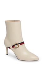 Women's Gucci Sylvie Strap Ankle Boot .5us / 39.5eu - White