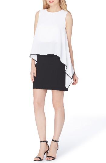 Women's Tahari Chiffon Popover Sheath Dress - White