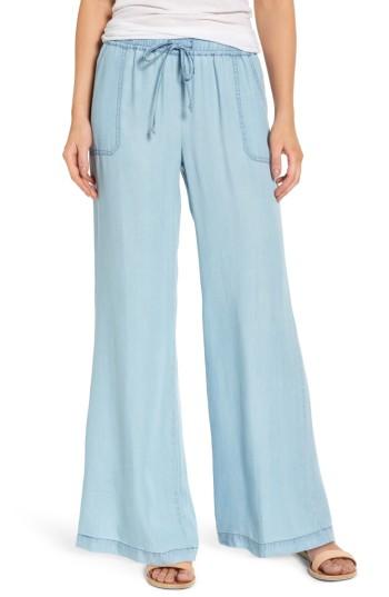 Women's Billy T Chambray Drawstring Wide Leg Pants