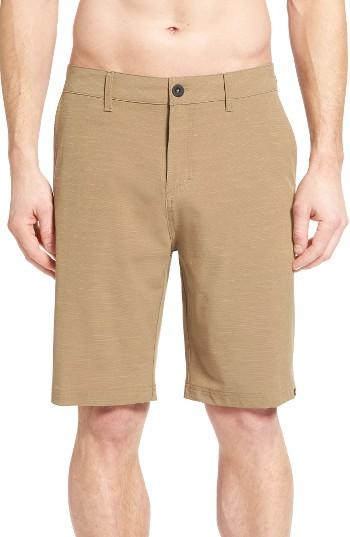 Men's Quiksilver Slub Amphibian Hybrid Shorts - Beige