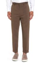 Men's Vince Regular Fit Cuffed Trousers - Brown