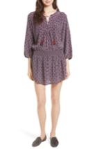 Women's Joie Corra B Print Silk Blouson Dress, Size - Purple