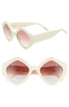 Women's Pared Romeo & Juliet 52mm Sunglasses - Ivory Gradient Rose Lenses
