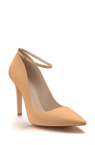 Women's Shoes Of Prey Ankle Strap Pump B - Beige