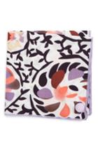 Men's Armstrong & Wilson Falling Leaves Cotton Pocket Square, Size - White