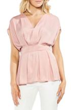Women's Vince Camuto Empire Waist Hammered Satin Top, Size - Pink