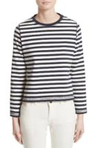 Women's Belstaff Christina Stripe Cotton Sweater - White