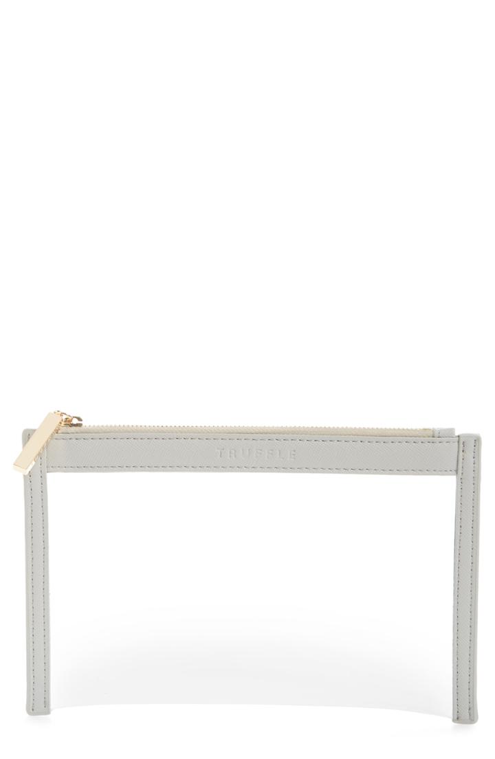 Truffle Mini Clarity Clutch - Grey