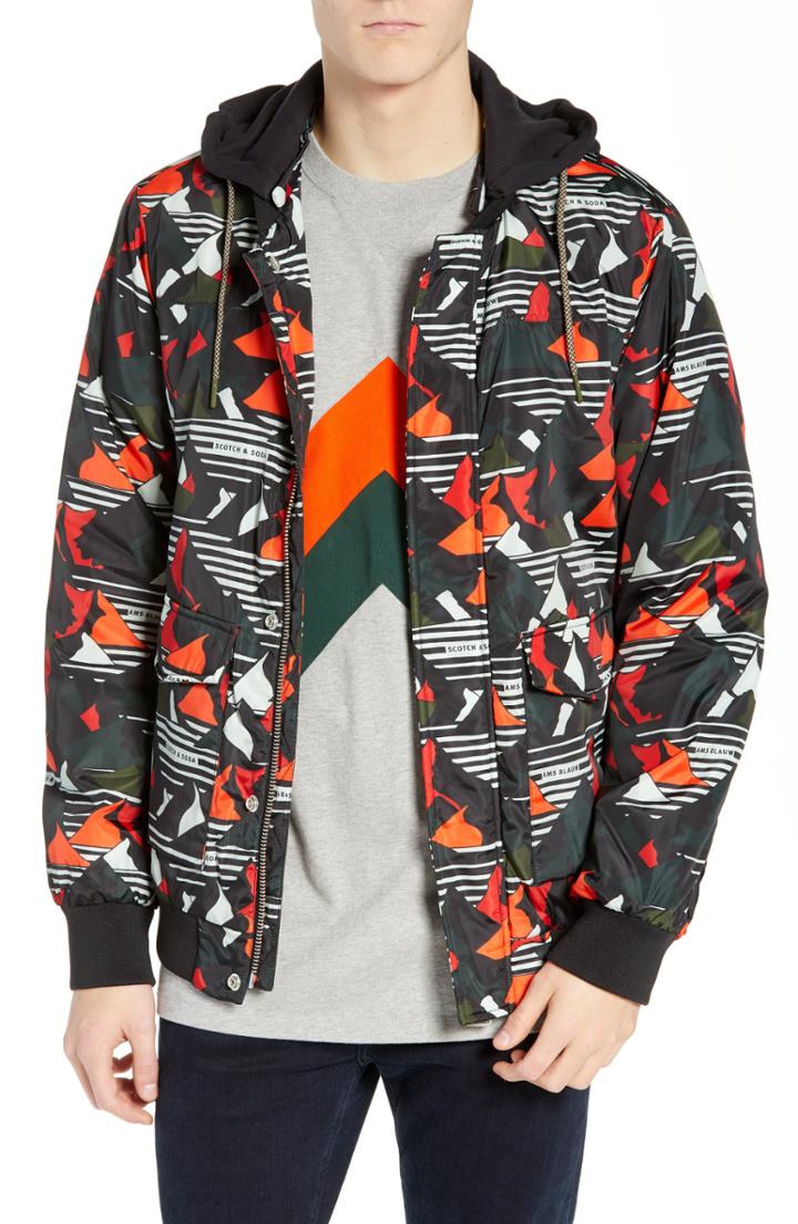 Men's Scotch & Soda Ams Blauw Bomber Jacket - Red