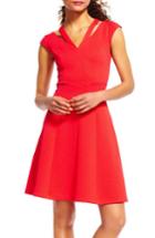 Women's Adrianna Papell Cutout V-neck Fit & Flare Dress