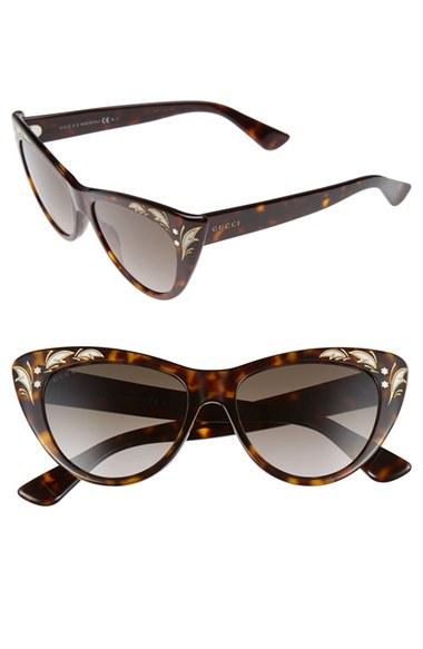 Women's Gucci 54mm Cat Eye Sunglasses -