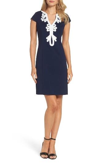 Women's Eliza J Cap Sleeve Sheath Dress - Blue