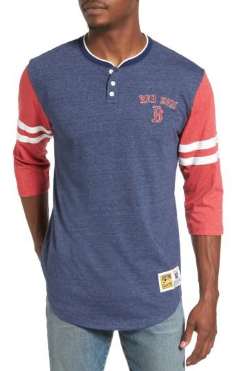 Men's Mitchell & Ness Home Stretch - Boston Red Sox Henley