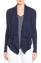 Women's Nordstrom Collection Cashmere Drape Front Cardigan - Blue