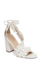 Women's Topshop Real Asymmetrical Ruffled Sandal .5us / 38eu - White