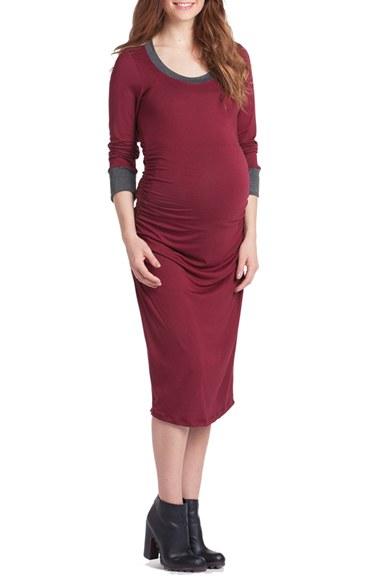 Women's Lilac Clothing Body-con Maternity Dress, Size - Red