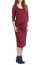 Women's Lilac Clothing Body-con Maternity Dress, Size - Red