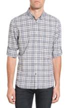 Men's John Varvatos Star Usa Mitchell Slim Fit Plaid Roll Sleeve Sport Shirt