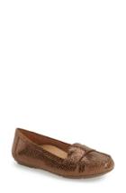 Women's Vionic 'larrun' Animal Print Loafer Flat M - Metallic