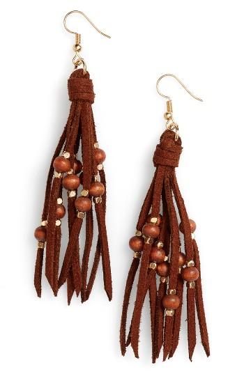 Women's Panacea Suede Fringe Earrings