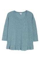 Women's Caslon Tiered Hem Tee, Size - Blue/green