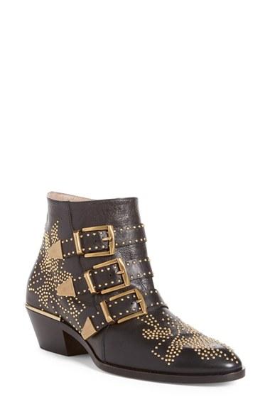 Women's Chloe Susanna Stud Buckle Bootie Us / 34eu - Black