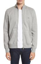 Men's Burberry Sheltone Full Zip Fleece Jacket - Black