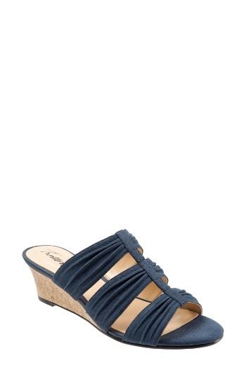 Women's Trotters Mia Wedge Sandal .5 N - Blue