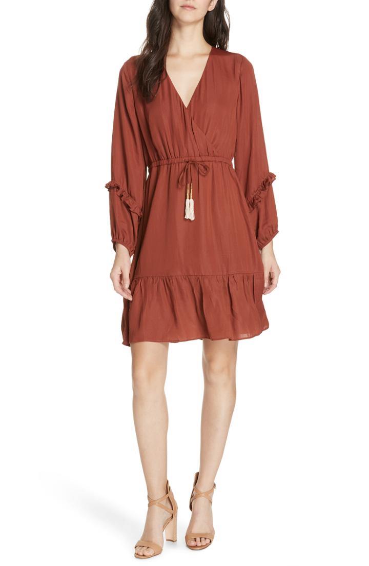 Women's Dolan Liv Surplice Neck Dress, Size - Red