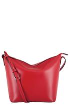 Lodis Los Angeles Camilla Rfid Leather Crossbody Bucket Bag - Red