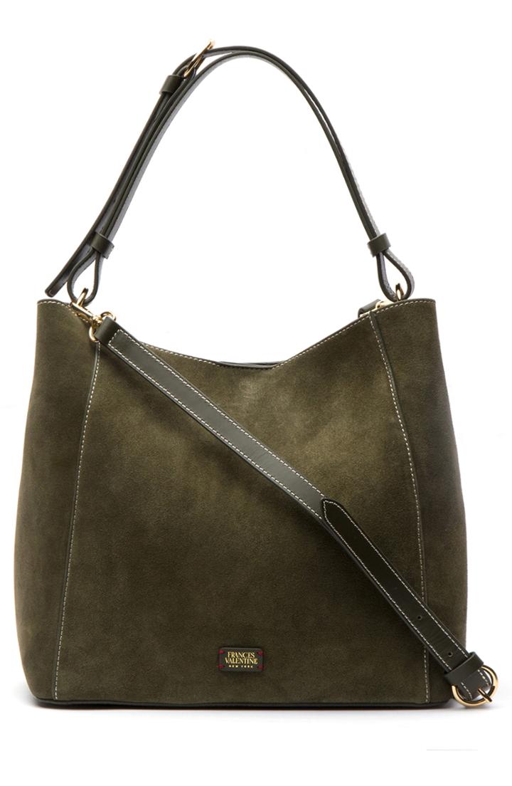 Frances Valentine Medium June Suede Hobo - Green