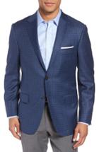 Men's Hickey Freeman Classic B Fit Check Wool Sport Coat S - Blue