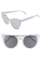Women's Vow London Eve 51mm Cat Eye Sunglasses - White Fleck