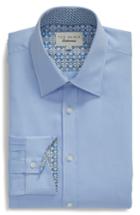 Men's Ted Baker London Ollyox Slim Fit Solid Dress Shirt .5 - Blue