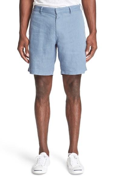 Men's Onia 'abe' Linen Shorts - Blue