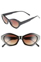 Women's Bp. 58mm Curved Cat Eye Sunglasses - Black