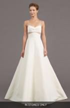 Women's Amsale Uma Silk Blend A-line Gown, Size In Store Only - Ivory
